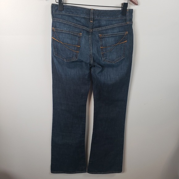 Gap Curvy Low Rise Dark Wash Denim Jeans Womens Bootcut Size 6 Ankle / B149 - Picture 4 of 7